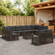 Set Divano da Giardino 13 pz Grigio polyrattan 3435860