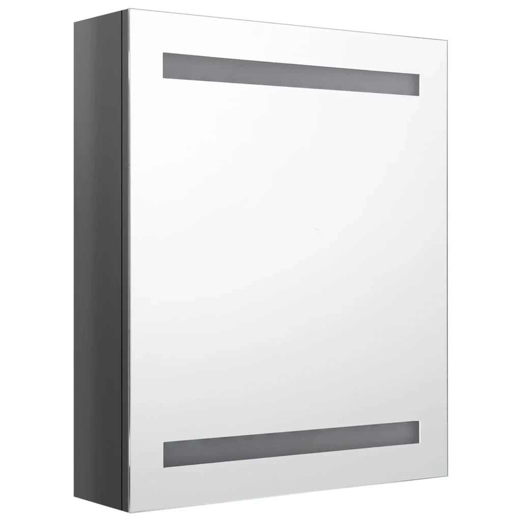 Mobile bagno con specchio LED 50 x 14 x 60 cm grigio lucido 02_0006602