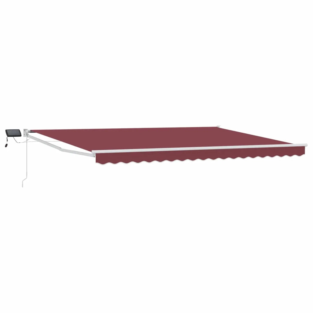 Tenda retrattile manuale con LED Borgogna e Bianco 4,5 × 3 m 3419308
