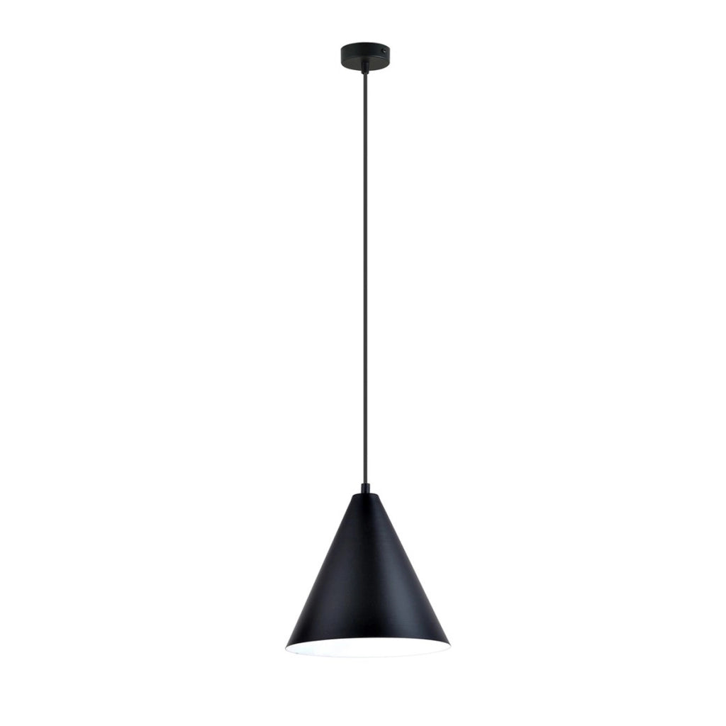 Lampada a sospensione REBEL in acciaio nero e bianco