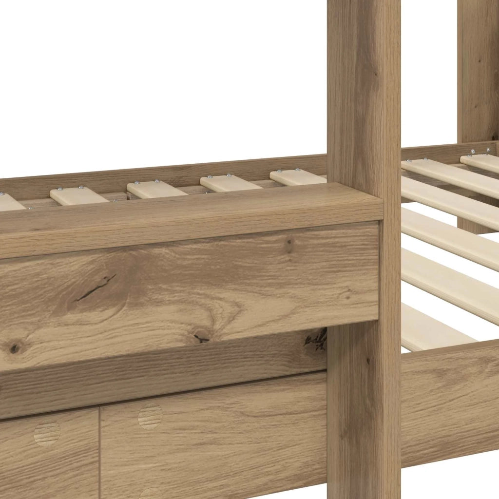 Letto a Castello per Bambini Rovere artigianale 100 x 200 cm 3410514