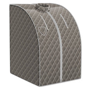 Sauna portatile pieghevole 78 x 87 x 101 cm 9 livelli di calore rivestimento impermeabile atmosfera accogliente polimero di alluminio grigio 20_0010958