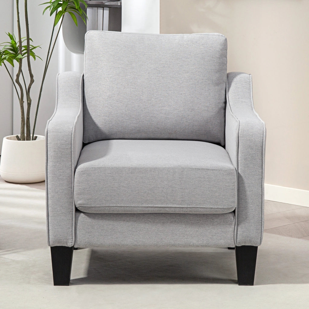 Poltrona da Salotto 77x77x86 cm a Molle Insacchettate in Tessuto Grigio