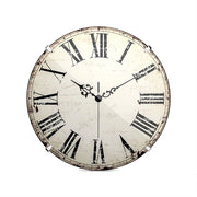 Orologio da Parete Vintage con Numeri Romani | Senza Suono Ticking grazie all'Orologio Quartz Preciso | Copertura in Vetro a Cúpula | Diametro: 35 cm, Antico