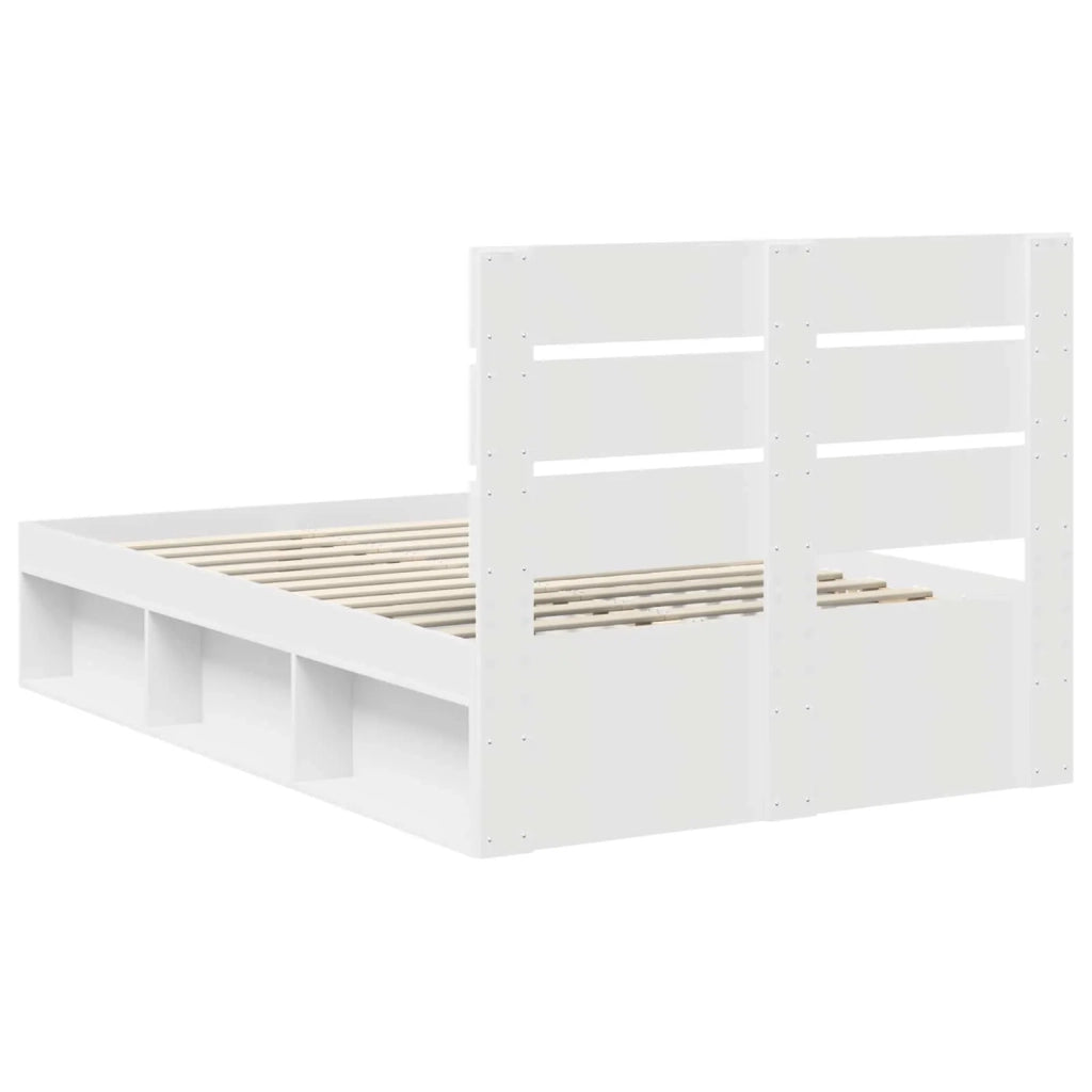 Struttura del letto Bianco 120 x 190 cm Pino massello