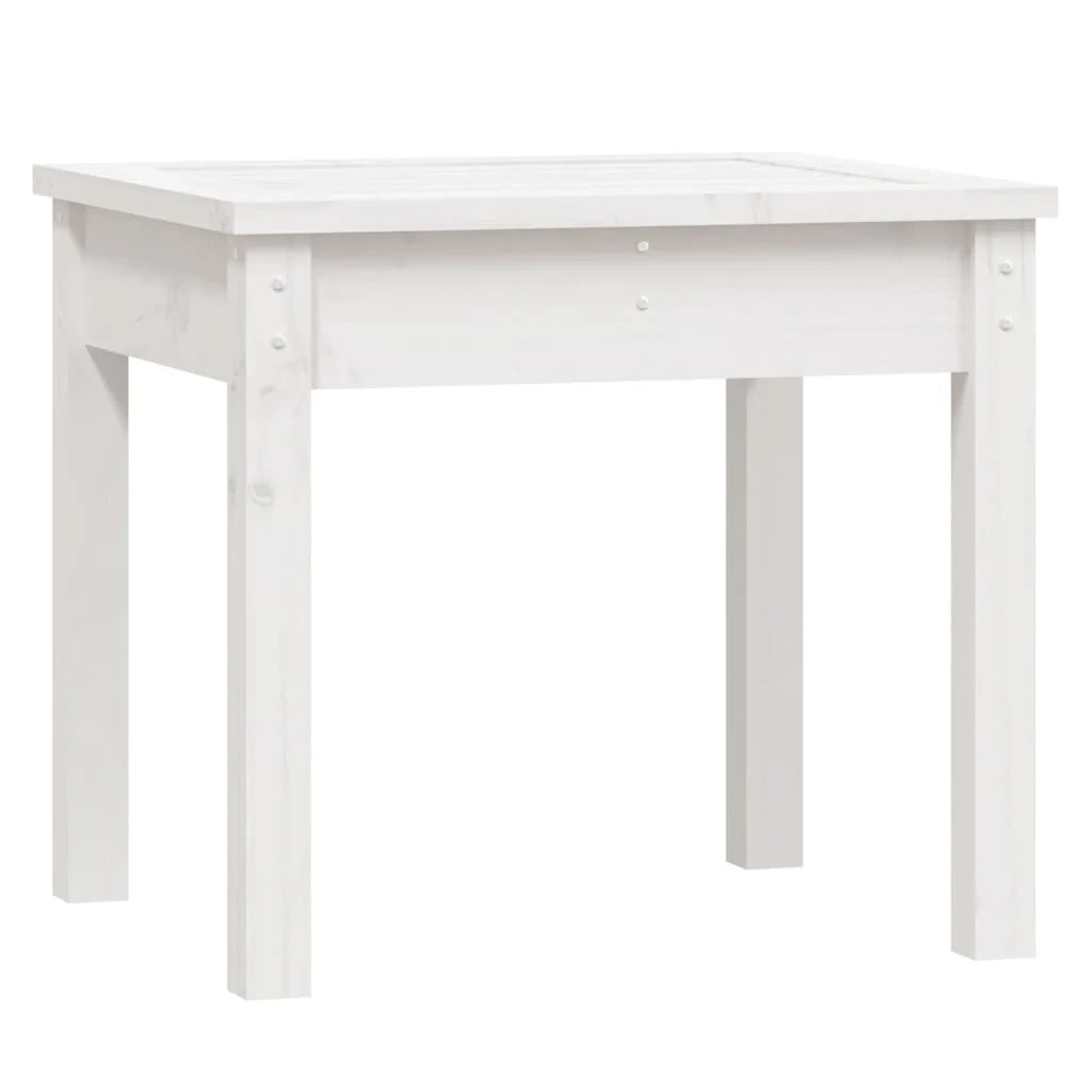 Panca da giardino mobili da esterno per patio terrazza bianca 50 x 44 x 45 cm legno di pino massiccio 02_0011653