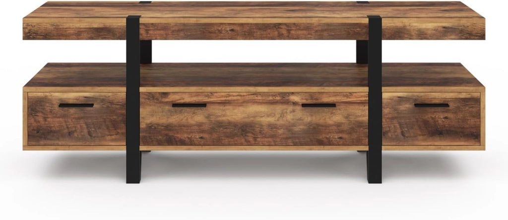 AUSTRIA Soporte de TV con cajones de madera, patas de pino 140 cm