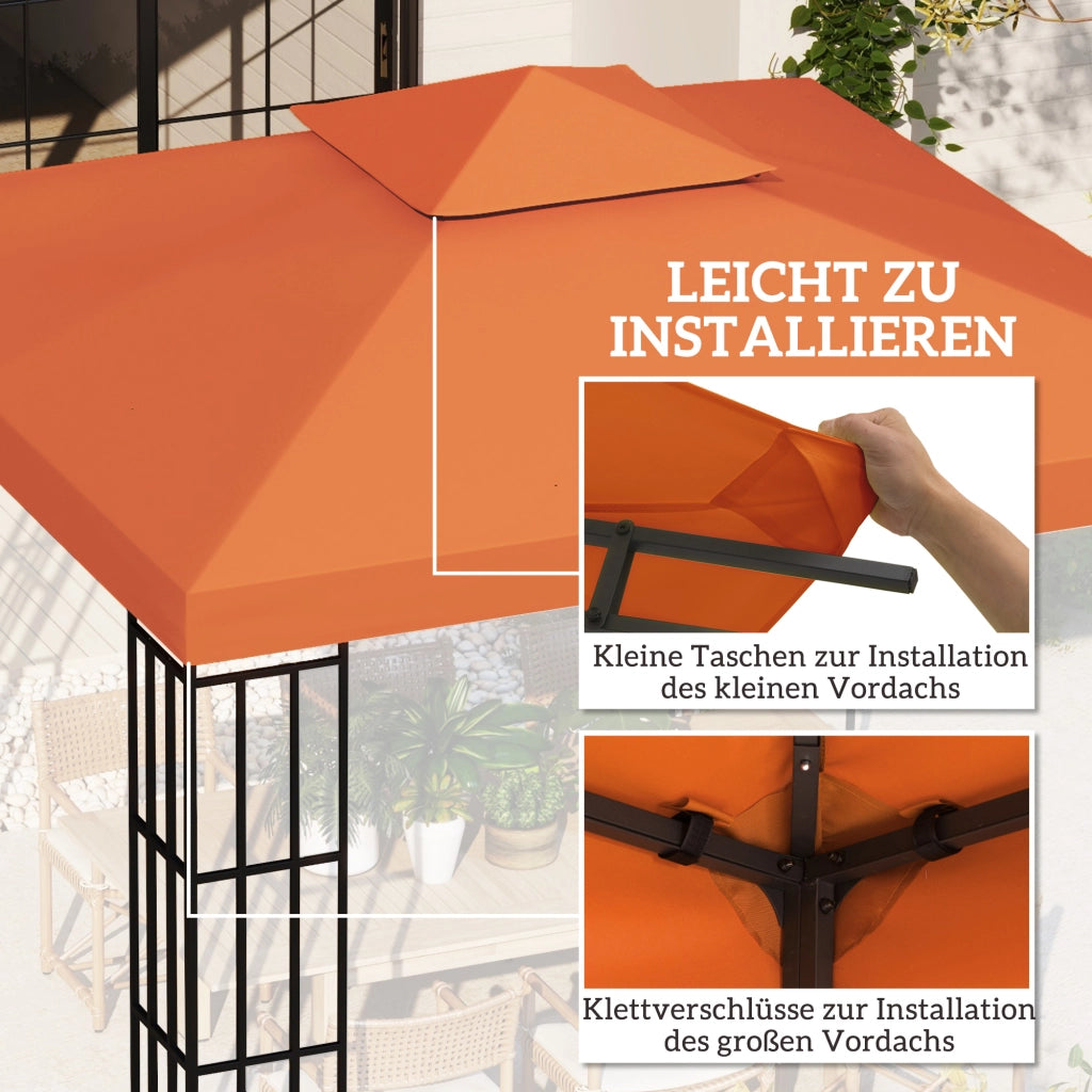 Tenda da giardino 3x3m ¨C Minimal ¨C Poliestere rosso