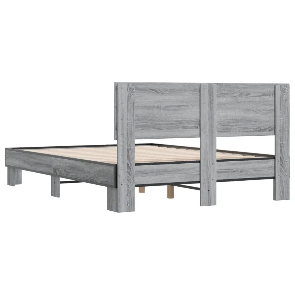 Giroletto Grigio Sonoma 135x190 cm in Legno Multistrato Metallo 3280210