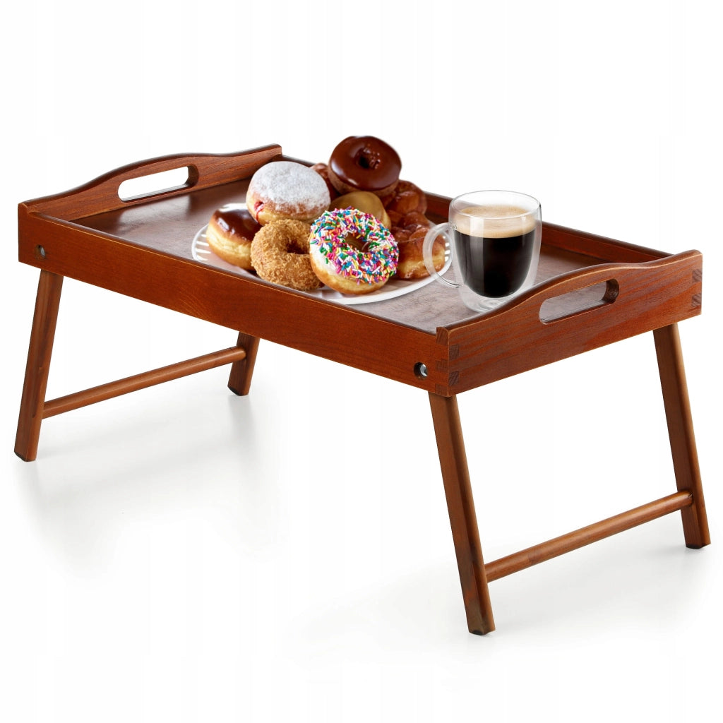 Tavolino da colazione pieghevole in legno KADAX per laptop da letto, vassoio regalo