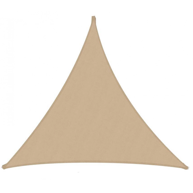 Vela ombreggiante tessuto triangolare sabbia cm 500x500x500