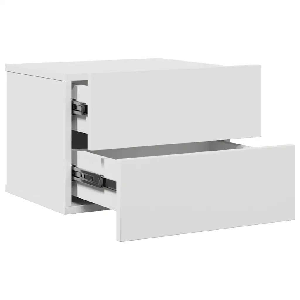 Comodino | Armadio da Notte | Mobiletto da notte Bianco 40x30x30 cm in Legno Multistrato