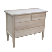 Cassettiera classica 4 cassetti legno grezzo 110x51x90 (1111) - Mobili 2G