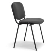 Sedia da Ufficio, Sala d’attesa e Studio Professionale MADE IN ITALY Kenya, struttura robusta in metallo seduta e schienale imbottito, colore Grigio
