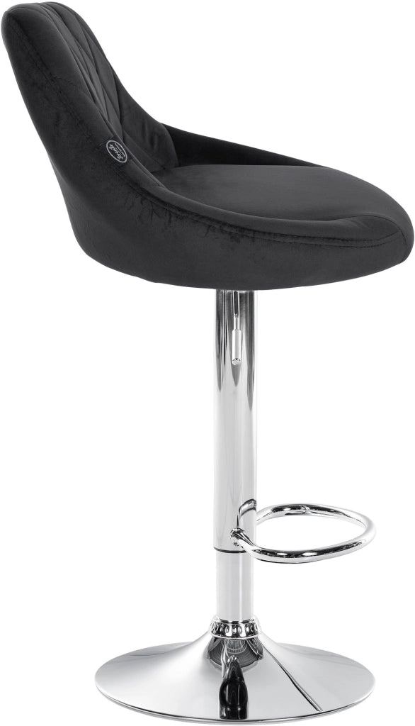 2er Set Barhocker Lazio Samt chrom