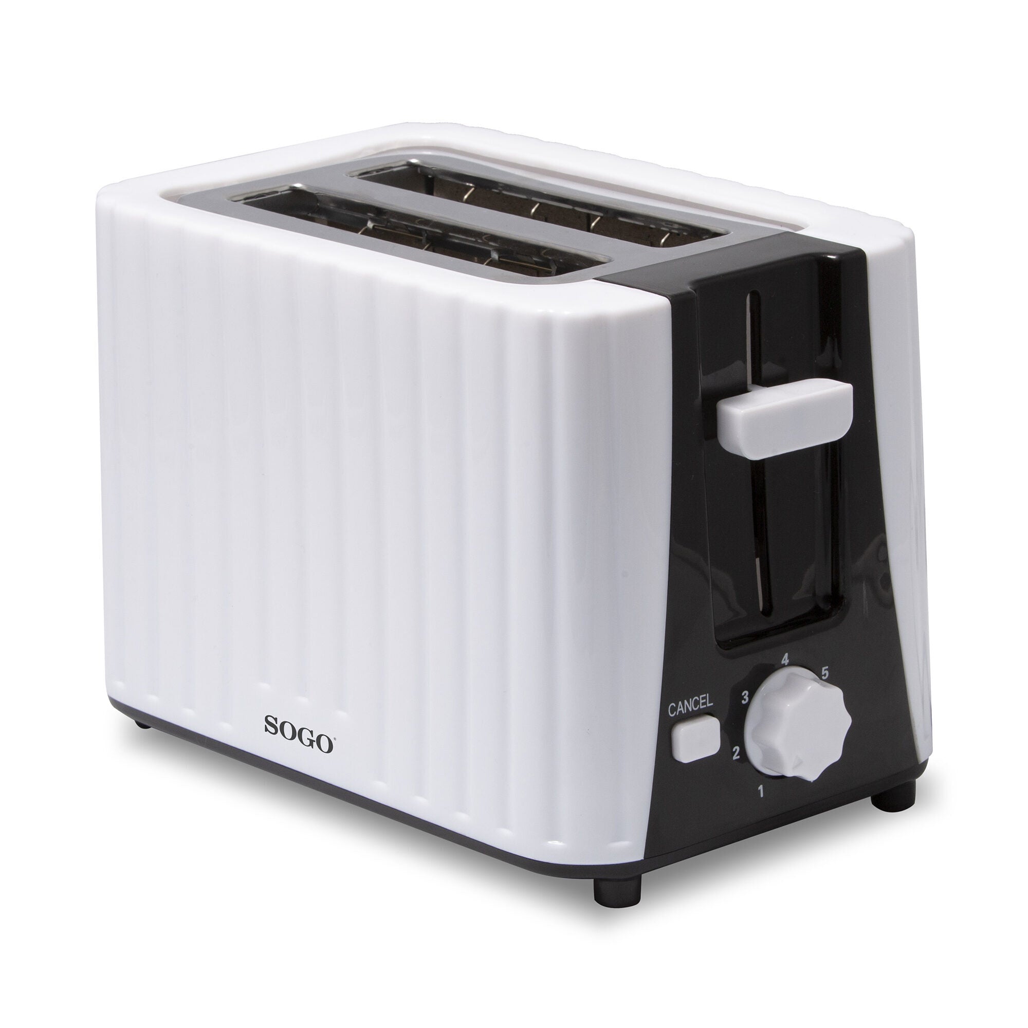 SOGO Tostapane Elettronico 2 Fette, Design Moderno, Controllo Temperatura, Autospegnimento, Vassoio Raccogli Briciole, Sicuro e Facile da Pulire