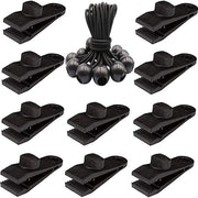 Clip per zeildoek, manubrii robusti con chiusura a vite, 20 pezzi clip per zeildoek, clip di fissaggio per ombrelloni, clip per cavo elastico per tende da bagno, clip per coperture auto