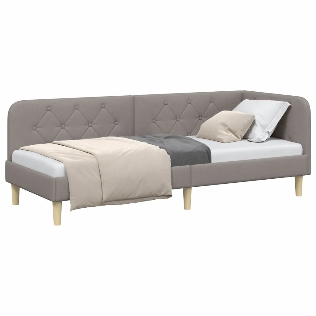 Cornice del letto ad angolo Talpa 80 x 200 cm Tessuto
