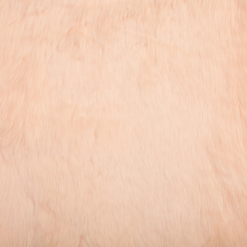 Pelle di pecora rosa pesca 65 x 110 cm naturale a pelo lungo in stile rustico