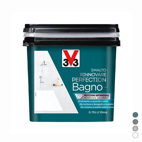 SMALTO RINNOVARE PEFECTION BAGNO Grigio Delfino Satinato 0,75 l VTRE