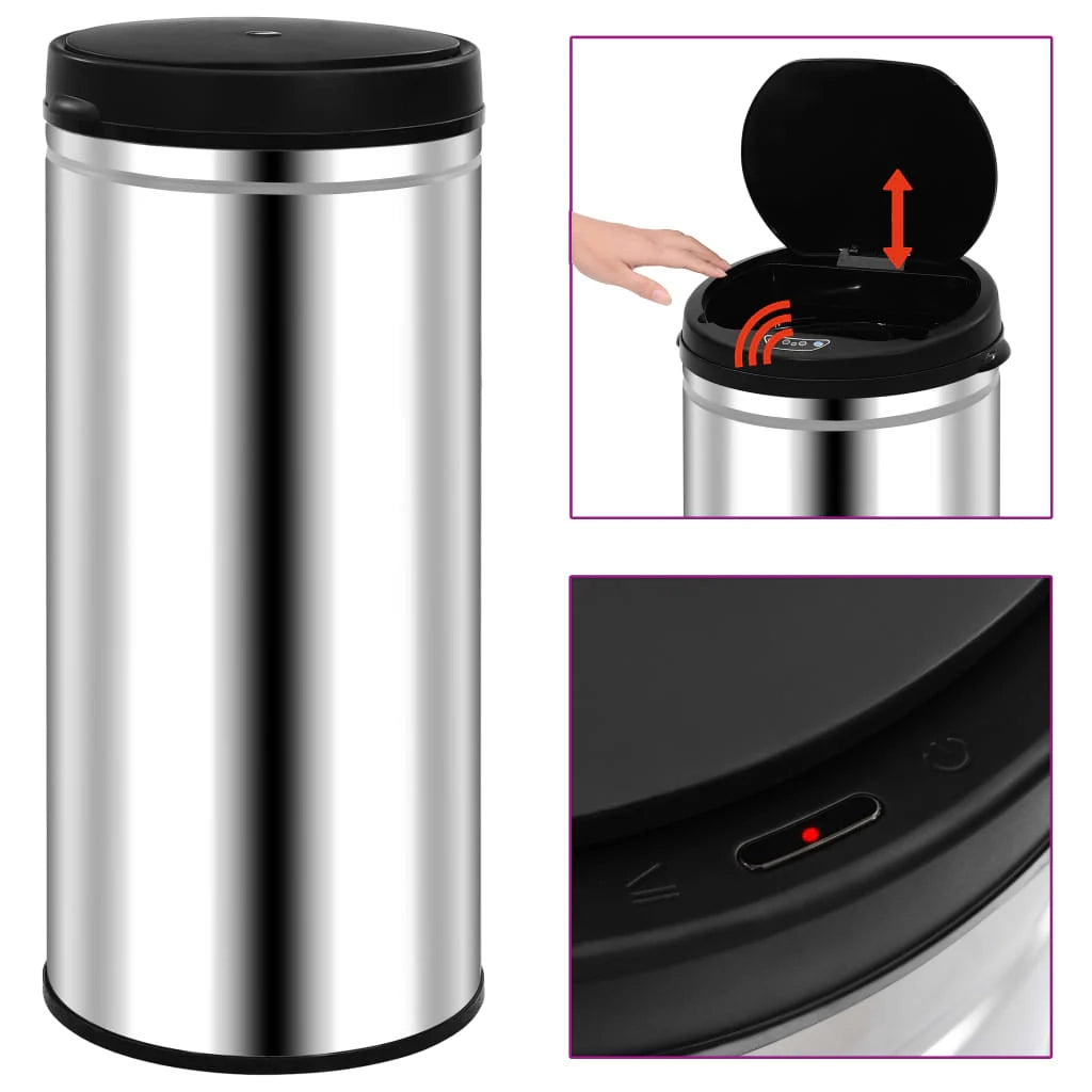 Contenitore automatico con sensore in acciaio inox da 80 litri 02_0006097