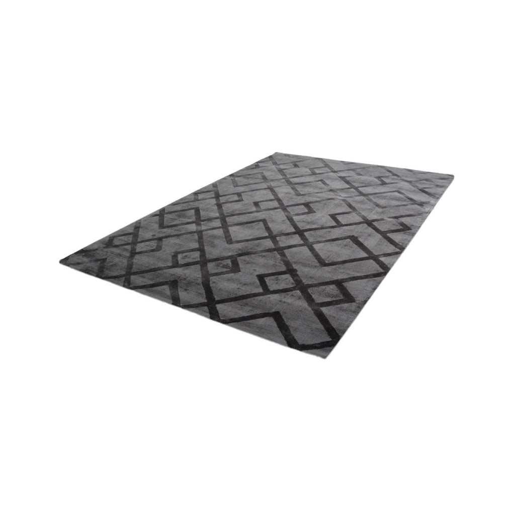 Tappeto di design Luxury 310 in viscosa antracite