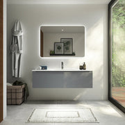 Mobile bagno sospeso 120 cm grigio opaco un cassettone con lavabo | Bako