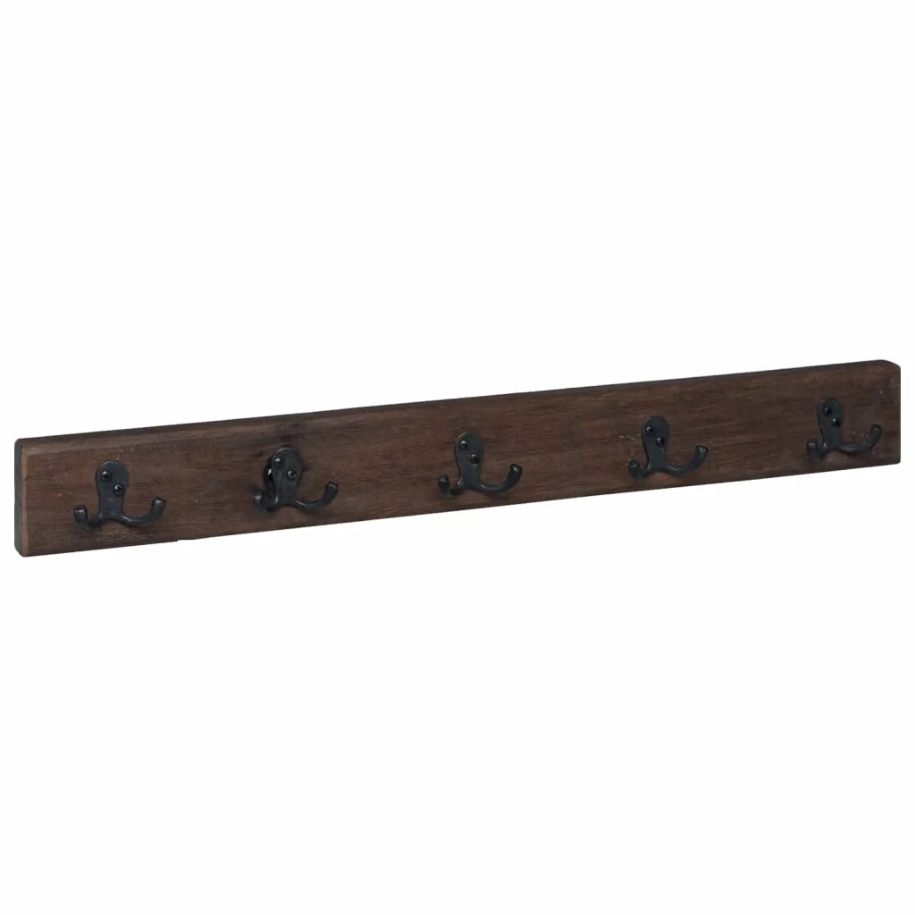 Gruccia Marrone 60 x 7 x 8 cm Legno Recuperato Massello 42012378