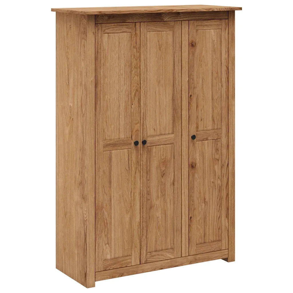 Armadio a 3 Ante 118x50x171,5cm Legno di Pino Panama Range