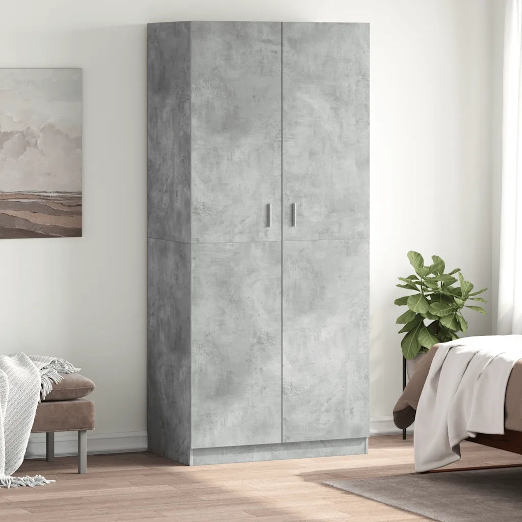 Armadio Grigio Cemento 90x52x200 cm in Legno Multistrato CFW9720944
