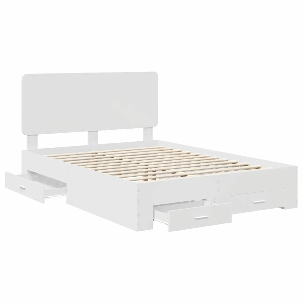 Struttura del letto Bianco 140 x 190 cm Legno multistrato 3412783