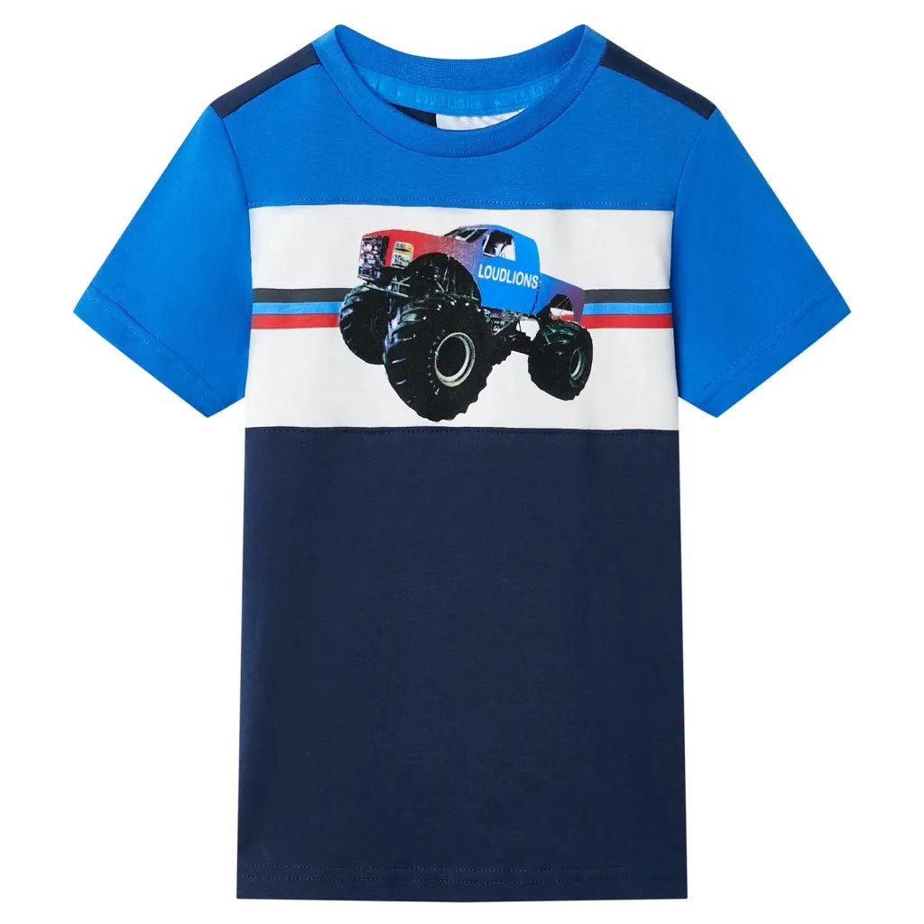 Maglietta da Bambino Blu e Blu Marino 128cod mxl 110763