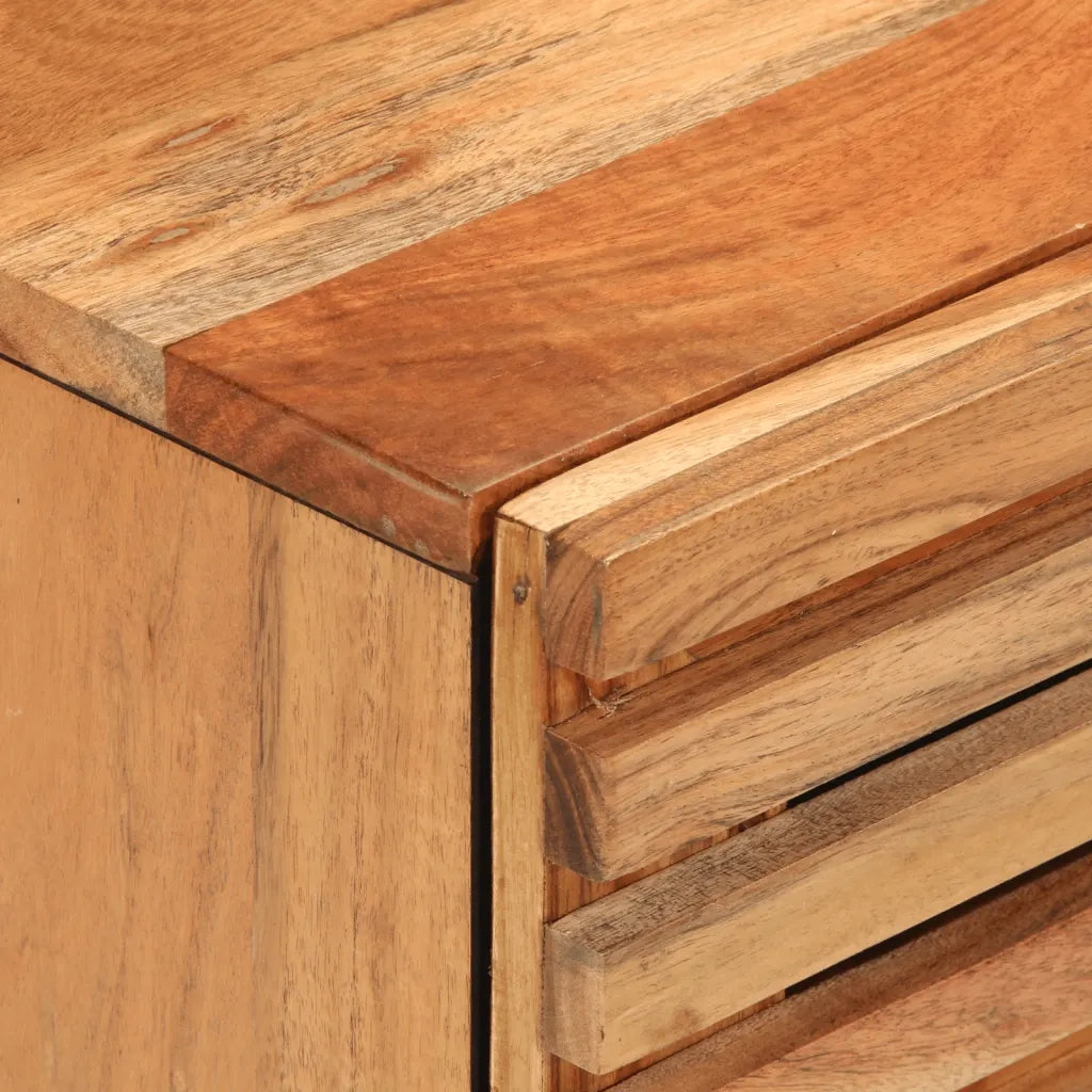 Comodini 2pz 40x34x46 cm in Legno Massello di Acacia 377429
