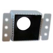 Trade Shop - Porta Faretto Da Incasso Lampadine Led Gu10 7watt Per Controsoffitto Cartongesso - Nero  -quadrato    -