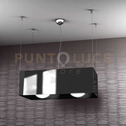 LOFT SOSPENSIONE 2 LUCI ATTACCO E27 IN METALLO NERO