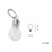Trade Shop - Set 3 Pezzi Torcia Mini Portachiavi Led Smd Forma Di Lampadina Tascabile Dt-2093 -