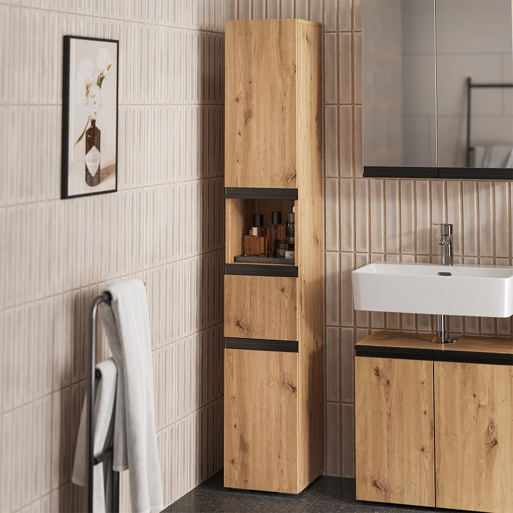Vicco Armadio per il bagno Artigiano 30 x 181 cm con 2 porte