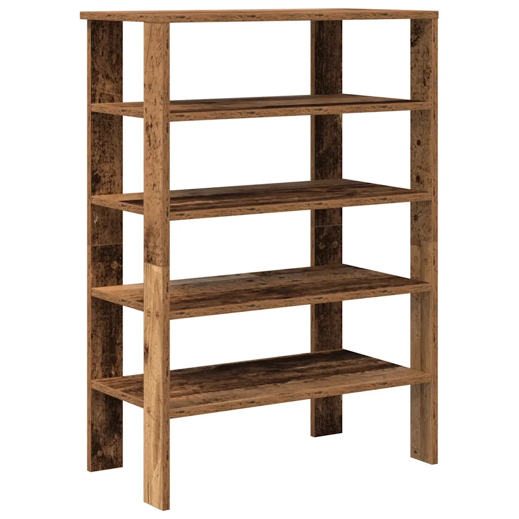 Scarpiera-Scaffale per scarpe Legno Vecchio 61x32x87,5 cm in Truciolato