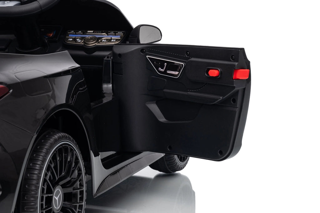 Macchina Elettrica per Bambini 12V Licenza Ufficiale Mercedes CLE53 Sedile in Pelle Nero