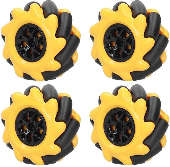 Ruota Mecanum 60 mm - Direzione Omnidirezionale - Accessori Auto DIY - Materiale Rubber/ABS - Sterzo Destro/Sinistro - Pneumatico Resistente allo Shock - Ruota Robotica