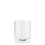 Teca Terrazzo Set 6 Tumbler in Vetro Borosilicato Doppia Parete Blu-Verde Design Artigianale con Decorazioni Astratte Interne Integrata