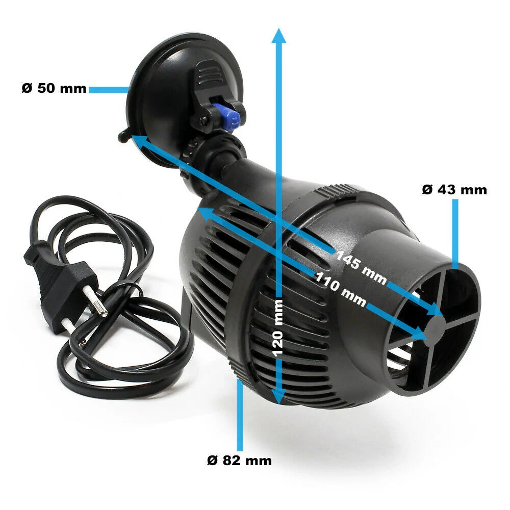 Pompa di circolazione Wavemaker con supporto a ventosa 5000 litri all'ora acquario 16_0002375