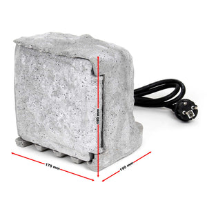 Presa multipla con sensore, effetto pietra, Multipresa per esterno con 4 prese, protezione IP44