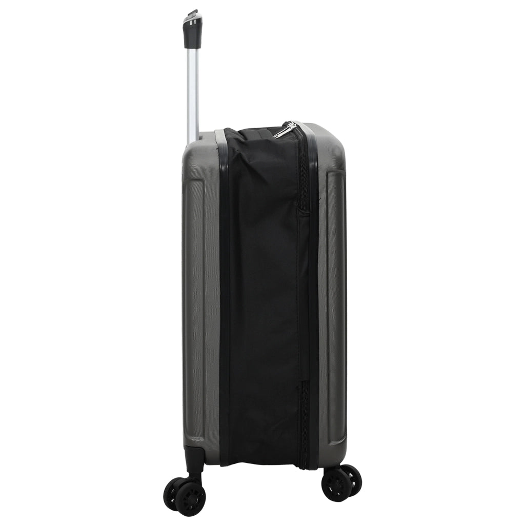 Valigia Pieghevole Guscio Rigido 20'' Grigio Scuro 34x23x55.5 cm ABS