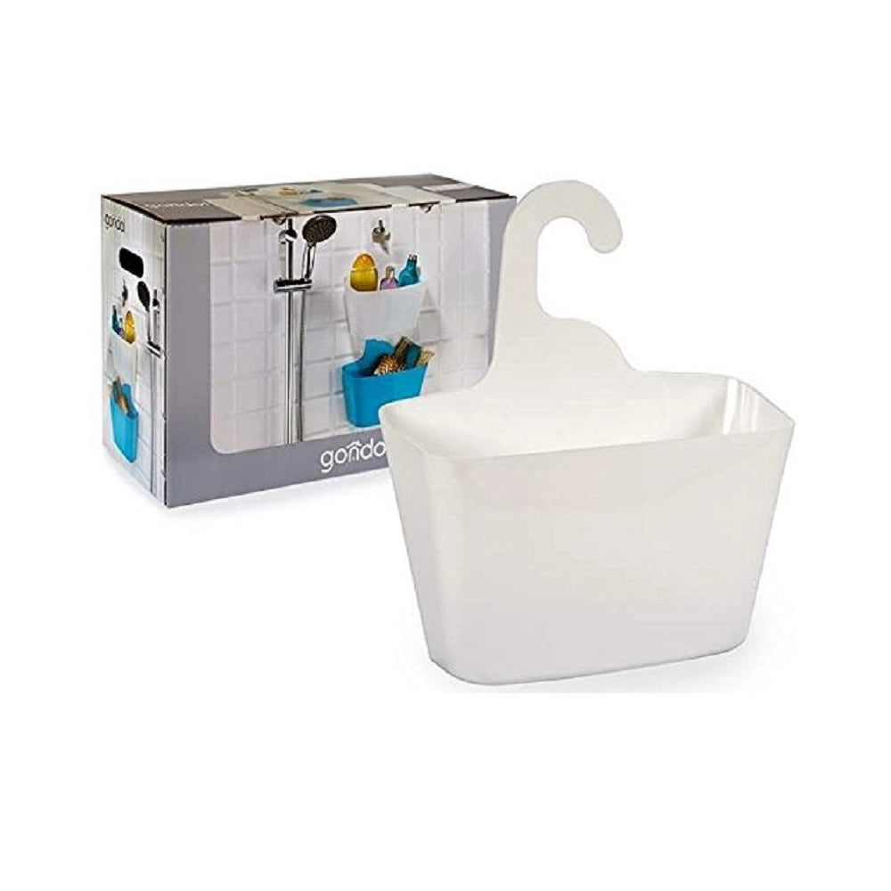 Trade Shop - Contenitore Con Gancio 13x28,5x31cm Portaspugna Sapone Cucina Bagno In Plastica -