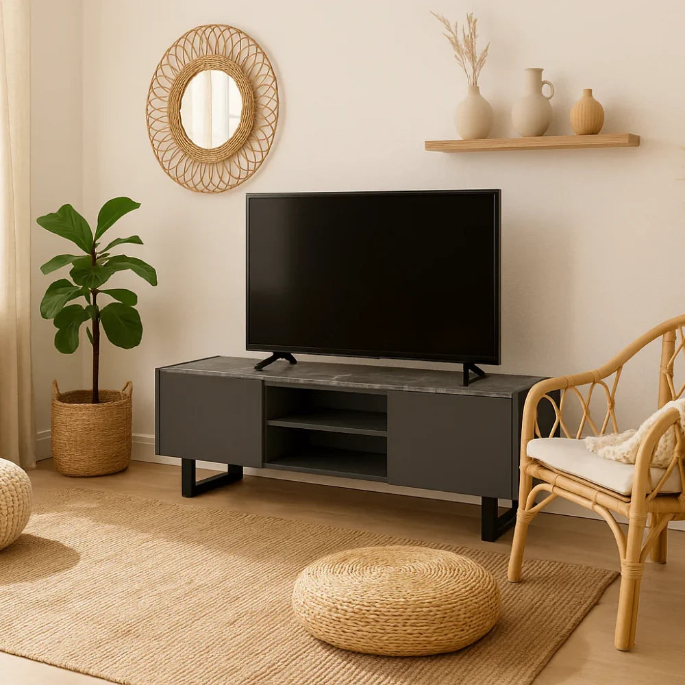 Mobile tv Thyme 2 ante con ripiani interni | Duzzle
