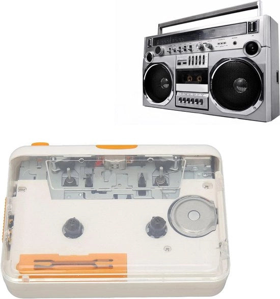 Convertitore USB per cassette - Riproduttore di cassette con lettore di musica MP3 - Altoparlante wireless plug-and-play per PC e iPod