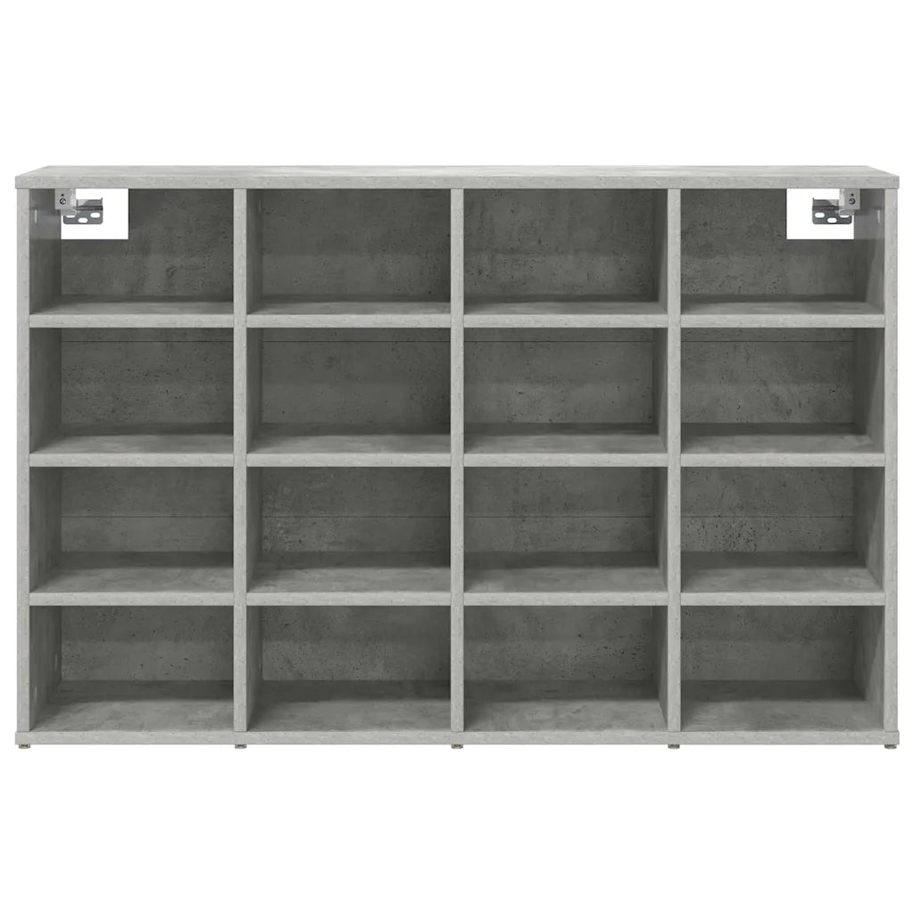 vidaXL Scarpiera Grigio cemento 103 x 30 x 67 cm Legno multistrato