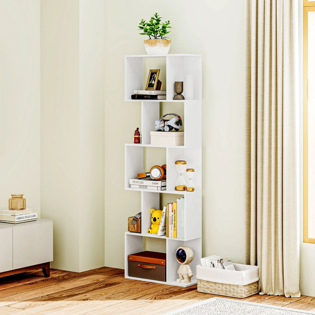 Mobile Libreria 5 Ripiani 60x24x184,5 cm Bianco