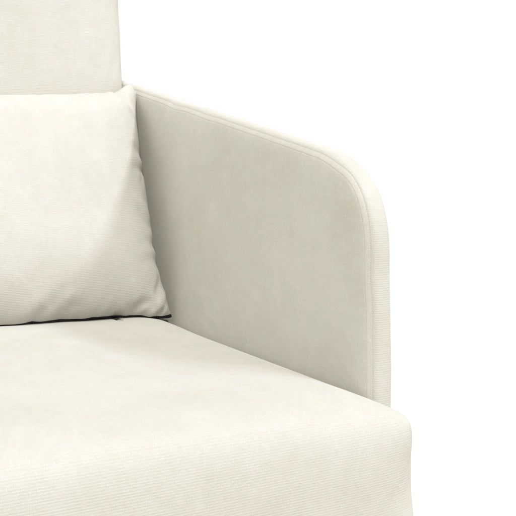 Divano Letto da Pavimento 2-in-1 Panna 65x80x83 cm in Velluto